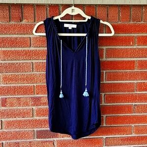 Loft Sleeveless Small Blue Top